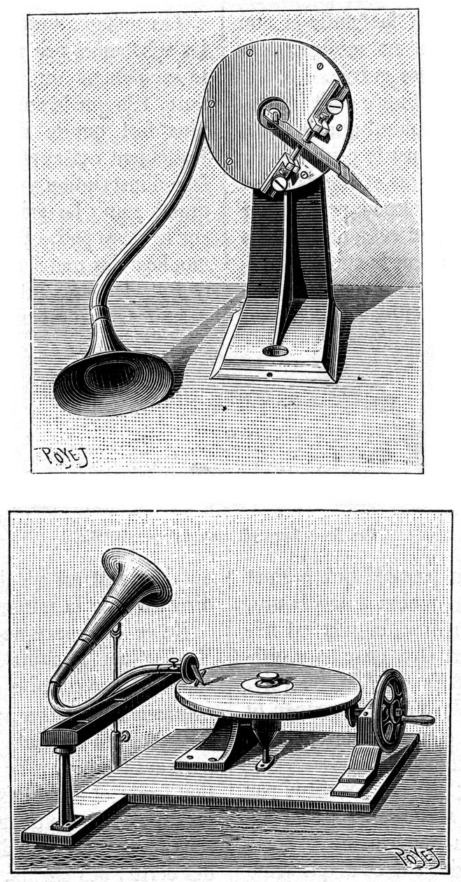 Il grammofono di Emile Berliner, c1888 da Unbekannt
