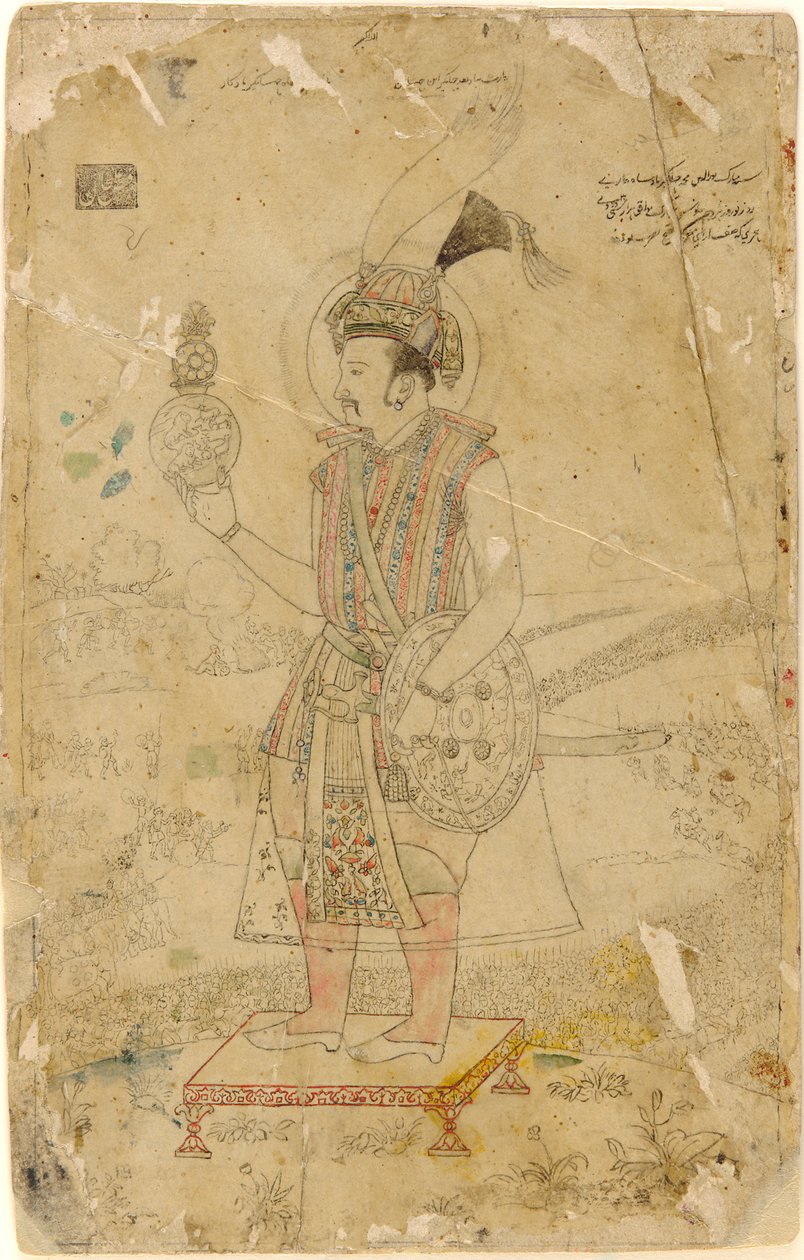 Imperatore Jahangir che tiene un globo, inizio XVIII secolo da Unbekannt