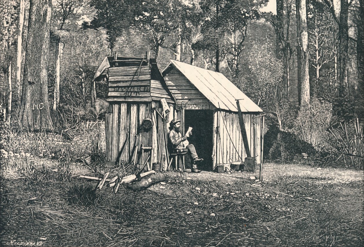 Accampamento di Squatters australiani, 1896 da Unbekannt
