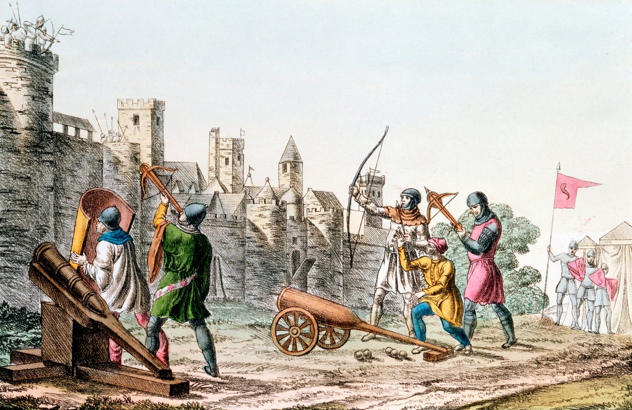 Truppe inglesi che attaccano una città francese, Guerra dei Cent
