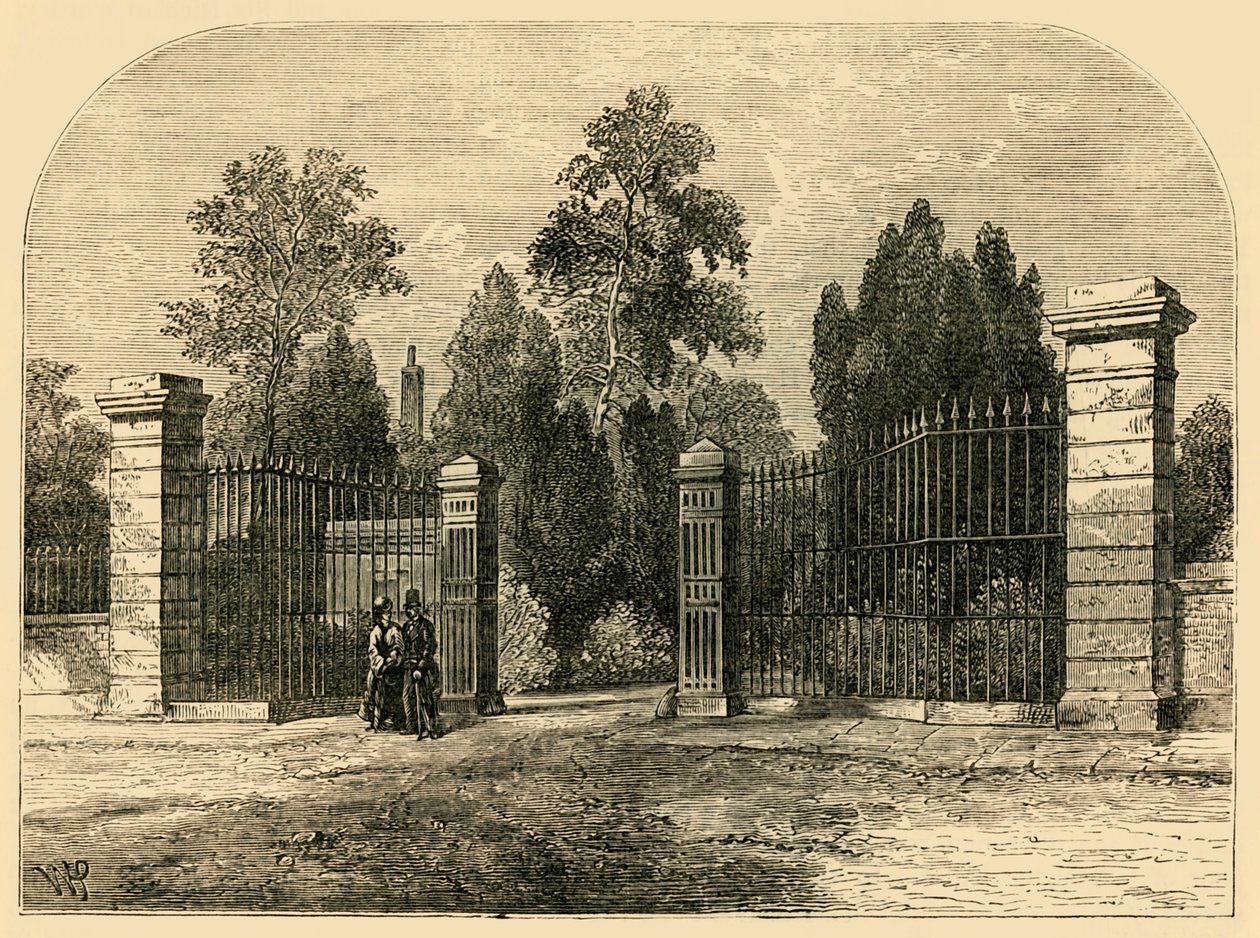 Ingresso al cimitero di Brompton, c1876 da Unbekannt