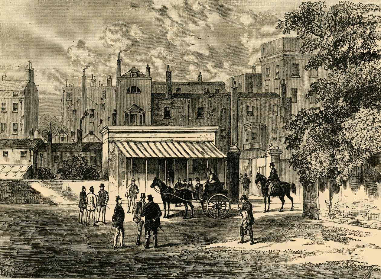 Ingresso al Vecchio Tattersalls, c1876 da Unbekannt