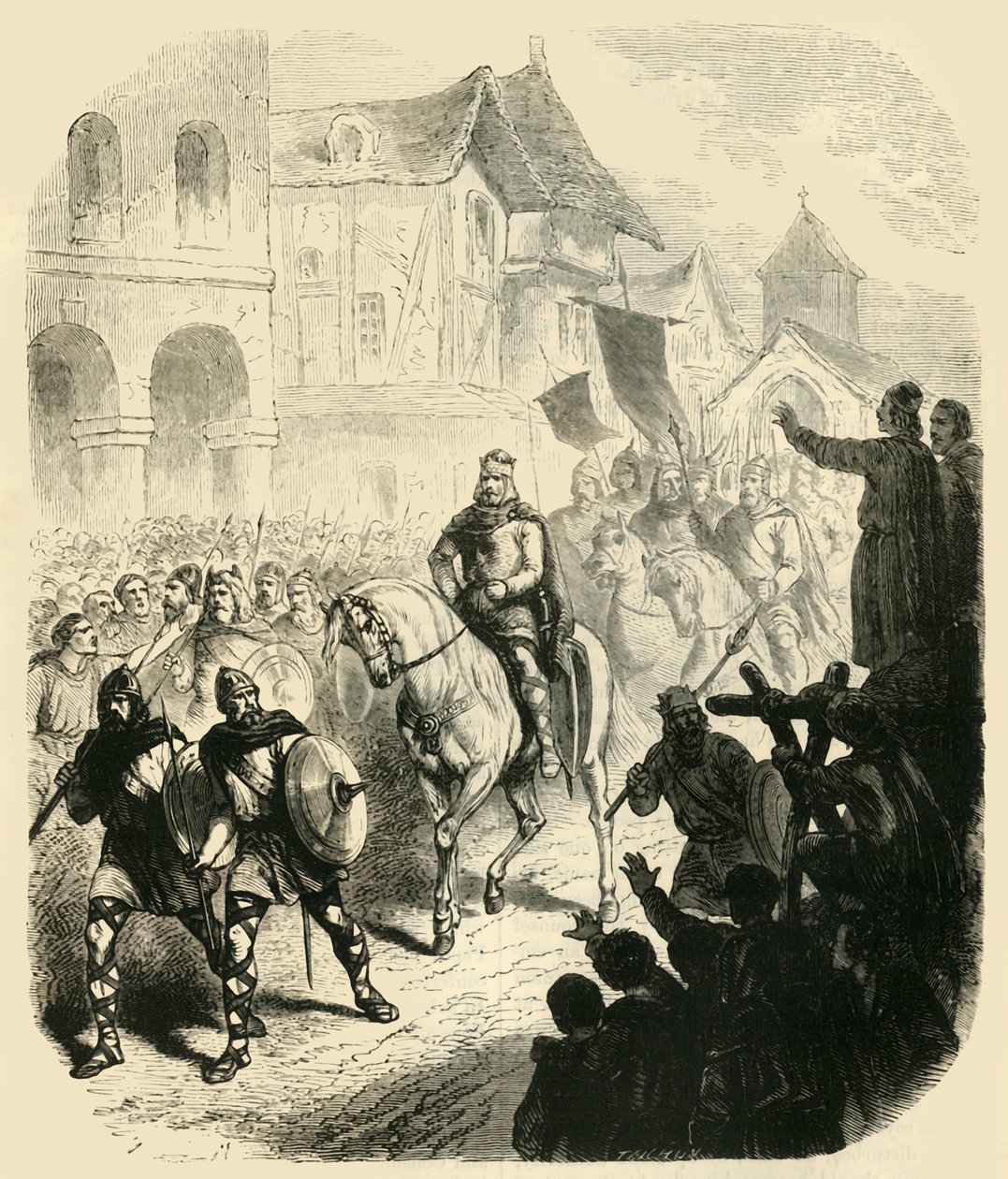 Ingresso di Carlo Martello a Parigi, dopo aver sconfitto i Saraceni, 732 d.C., 1890 da Unbekannt