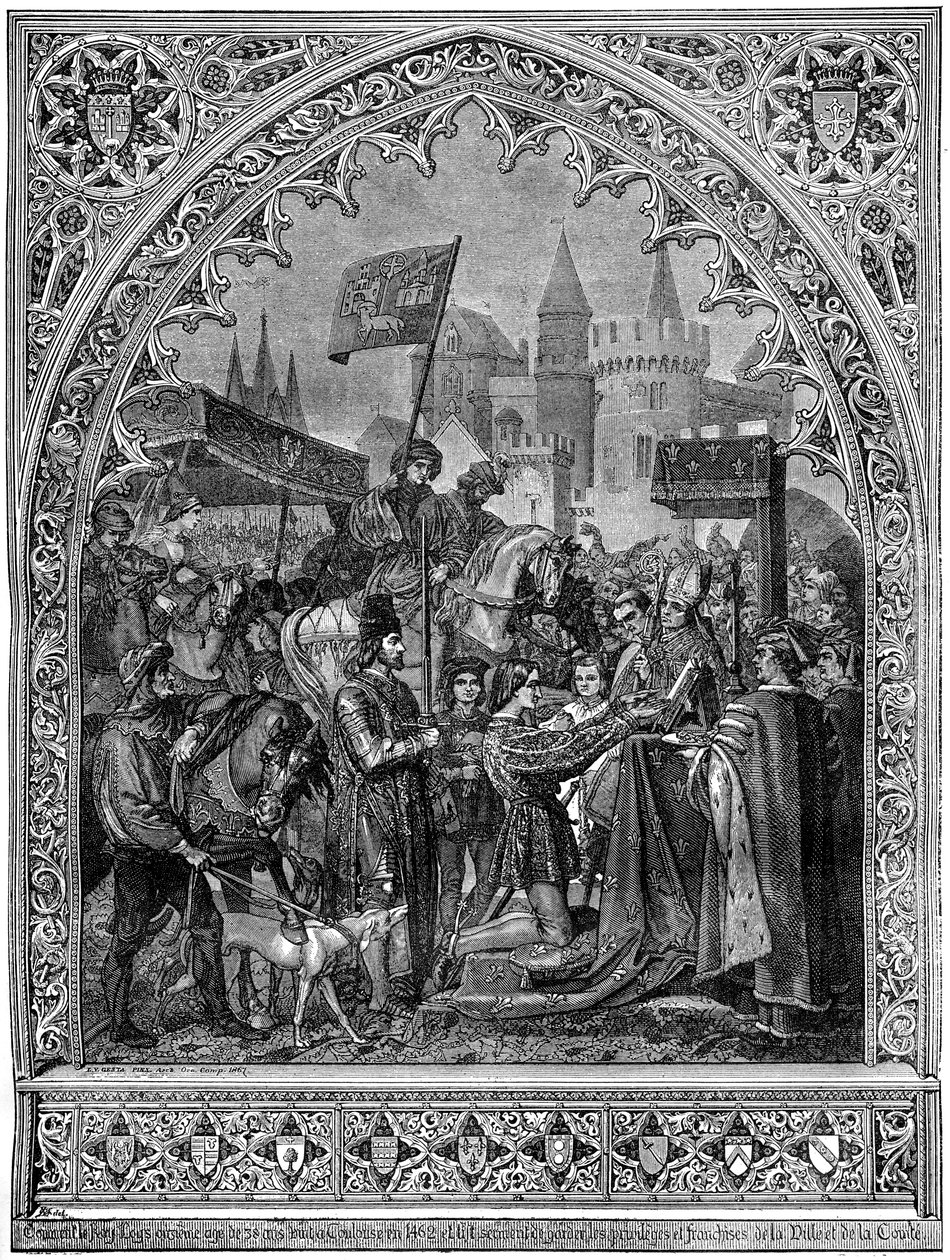 Ingresso di Luigi XI di Francia a Troyes, 1462 1882-1884 da Unbekannt