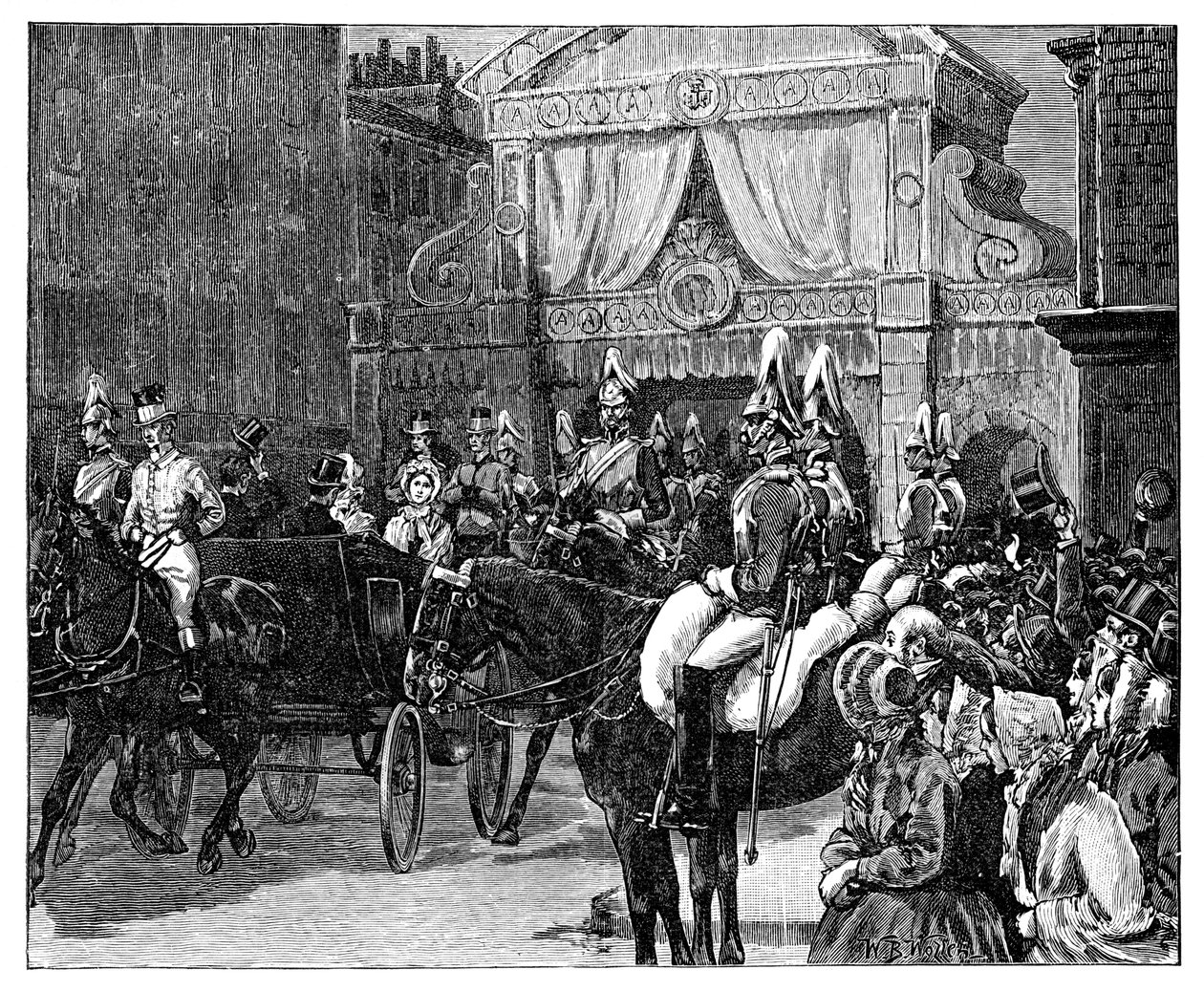 Ingresso della Principessa Alessandra a Londra, fine XIX secolo da Unbekannt
