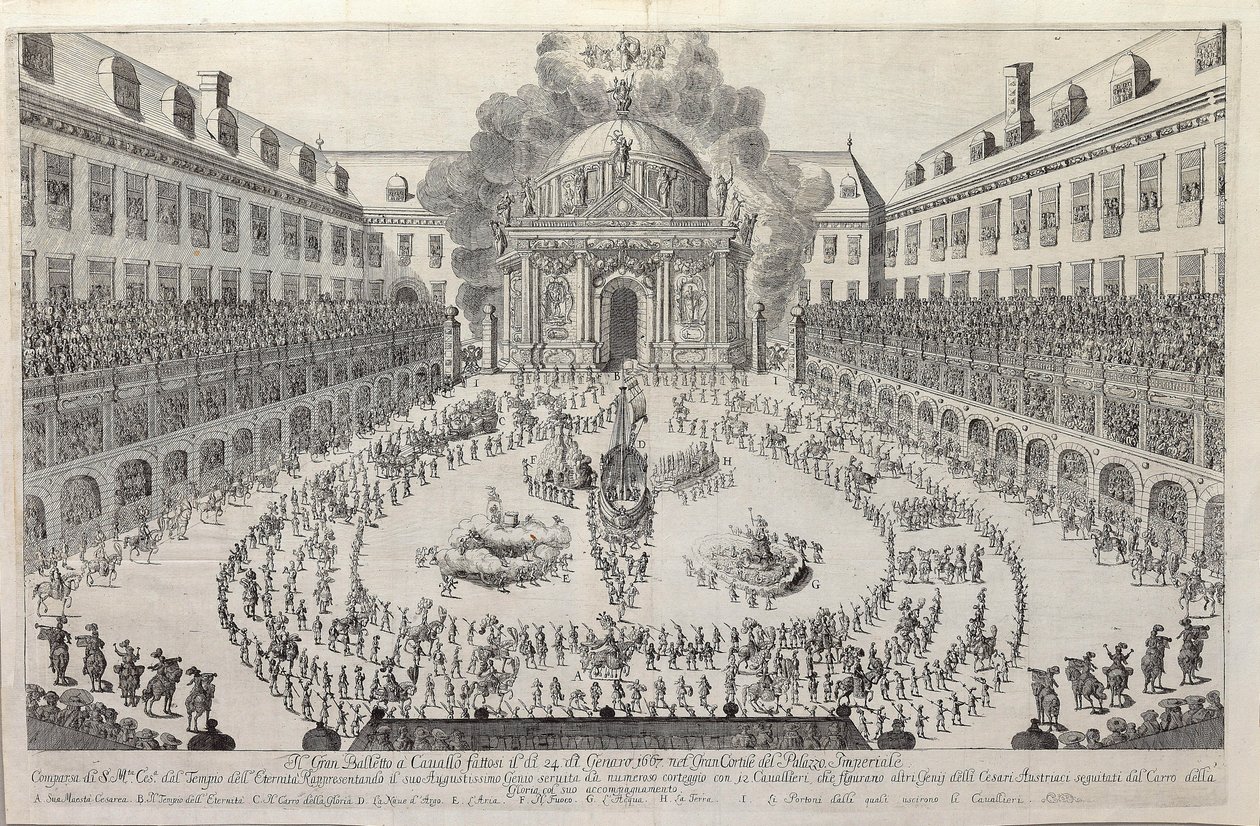 Balletto equestre nel cortile della Hofburg di Vienna da Unbekannt