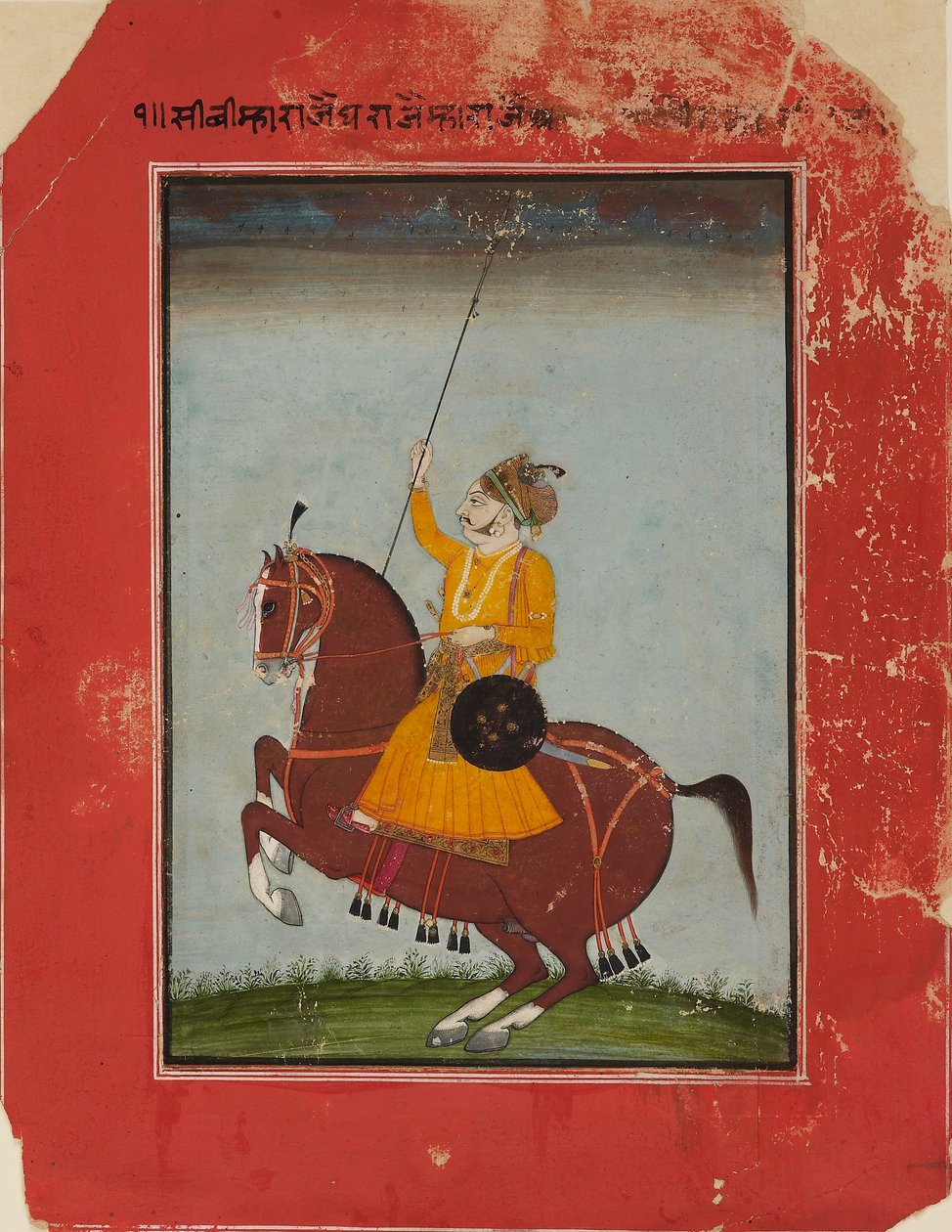 Ritratto equestre del Maharaja Zorawar Singh di Bikaner, 1835-1840 da Unbekannt