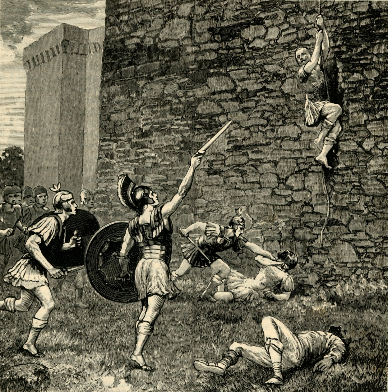 Fuga di Mario il Giovane a Preneste, 1890 da Unbekannt