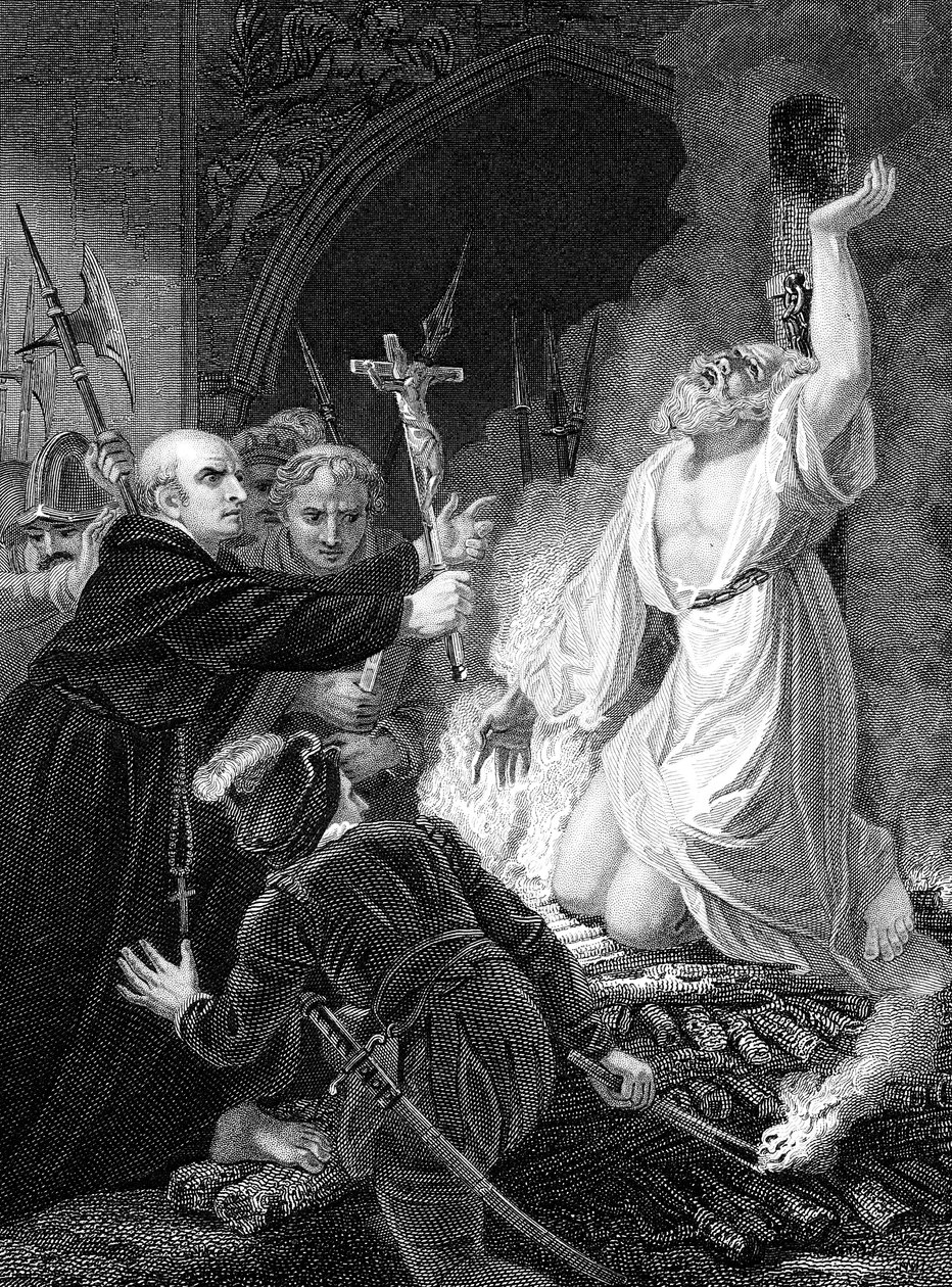 Esecuzione di Thomas Cranmer, arcivescovo di Canterbury, Oxford, 1556 metà XIX secolo da Unbekannt