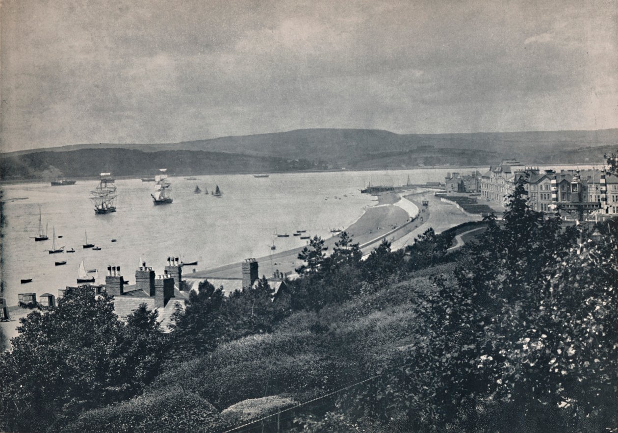 Exmouth - Vista che mostra la spiaggia e la riva opposta, 1895 da Unbekannt