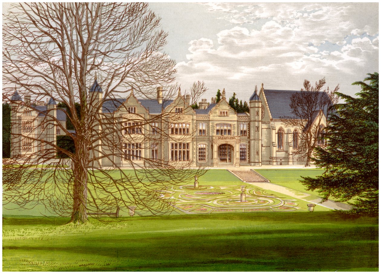 Casa Exton, Rutland, dimora del Conte di Gainsborough, c1880 da Unbekannt