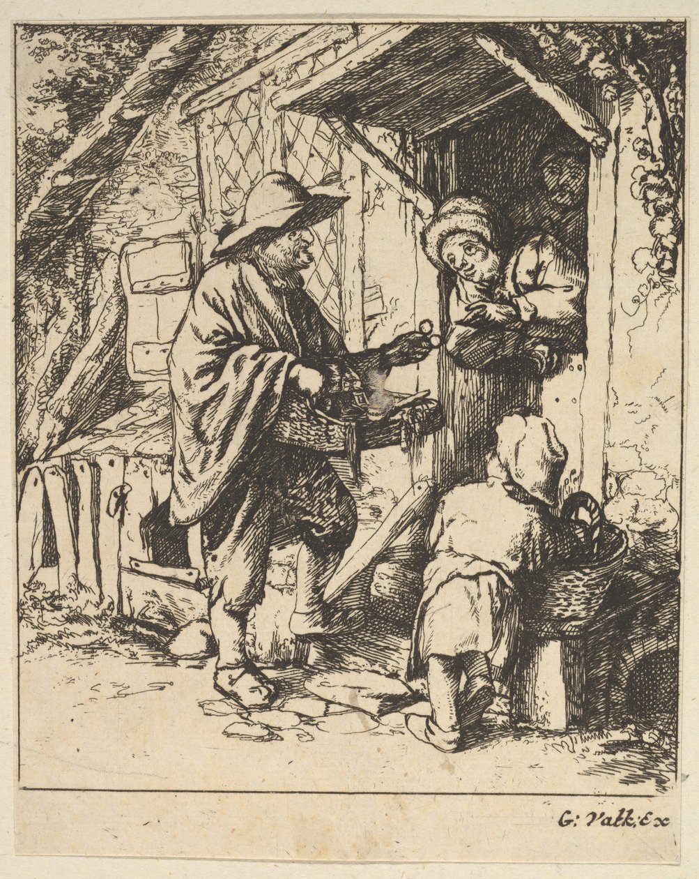 Mercante di occhiali, 1610-85 da Unbekannt