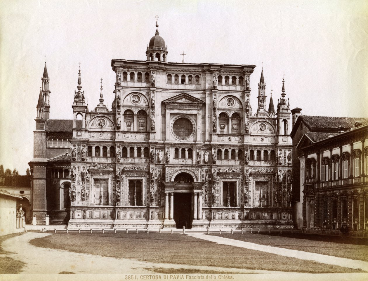 Facciata, Certosa di Pavia, Lombardia, Italia settentrionale, 1890 da Unbekannt