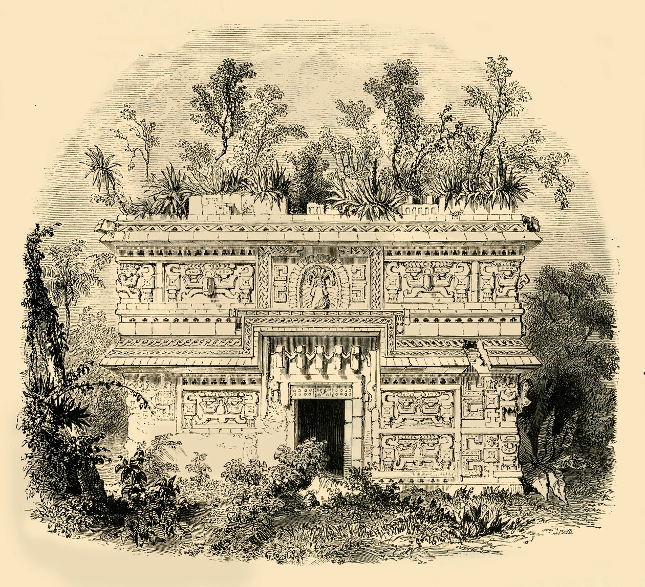 Facciata del palazzo nativo nello Yucatan, 1890 da Unbekannt