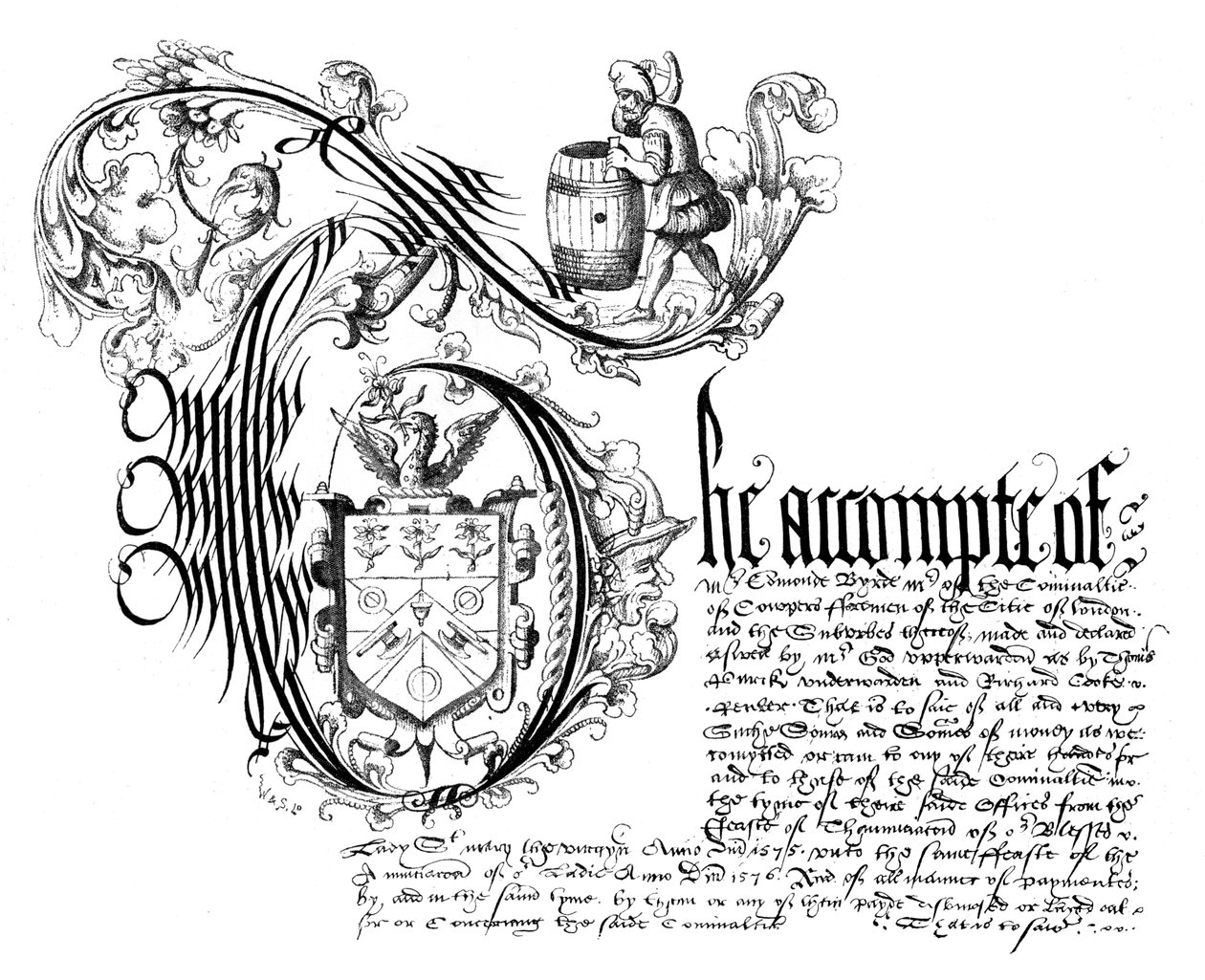 Facsimile dal libro dei conti della Coopers Company, 1576, 1893 da Unbekannt