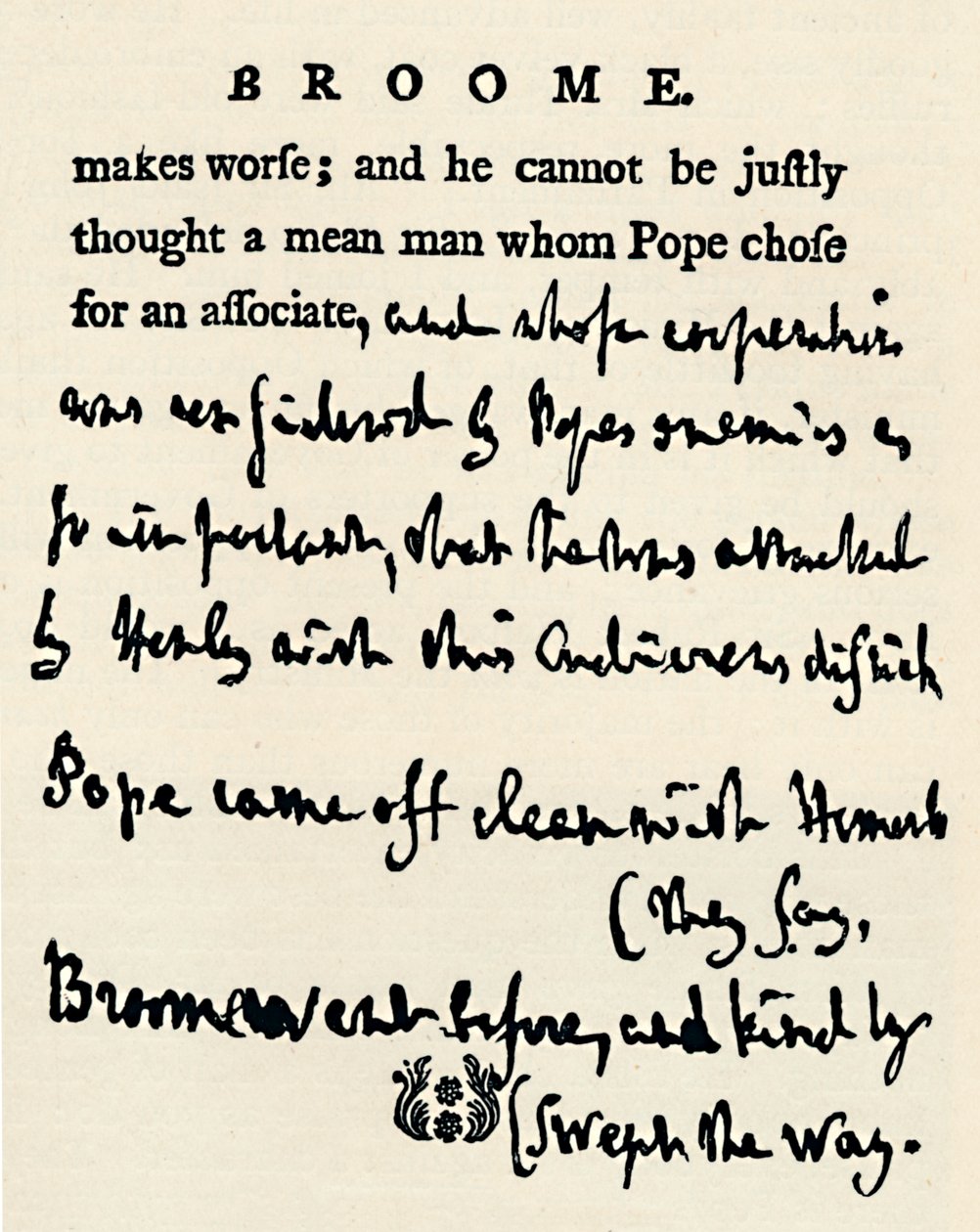 Facsimile di una bozza corretta da Johnson delle sue Vite dei Poeti, dall