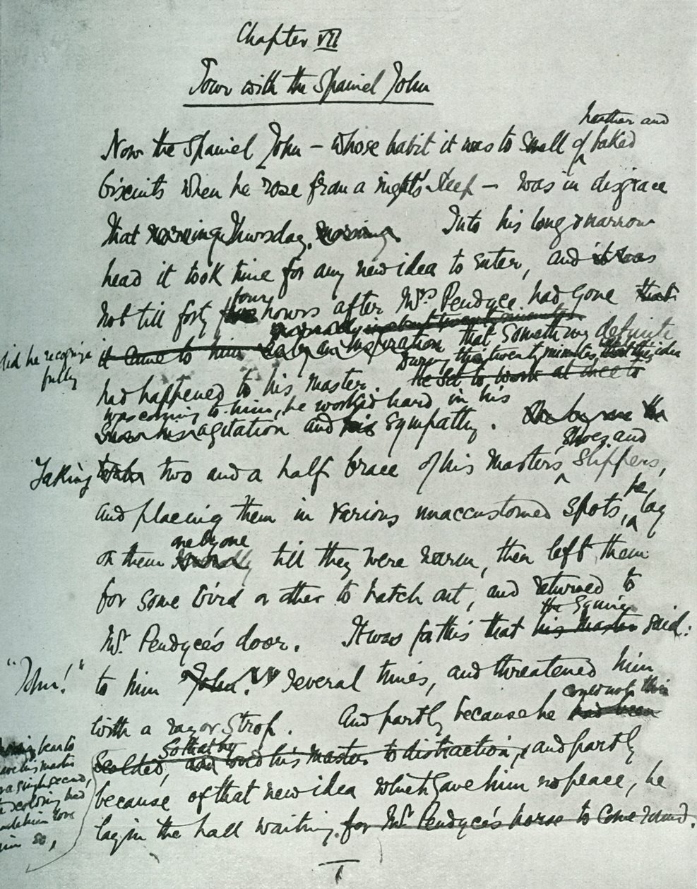 Pagina facsimile del manoscritto per La Casa di Campagna, di John Galsworthy, 1907 da Unbekannt