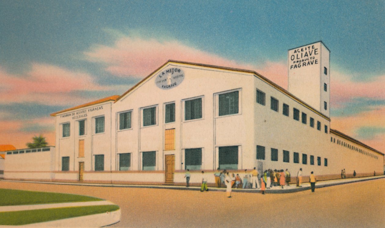 Fabbrica di grassi e oli vegetali Fagrave, Barranquilla, anni 1940 da Unbekannt