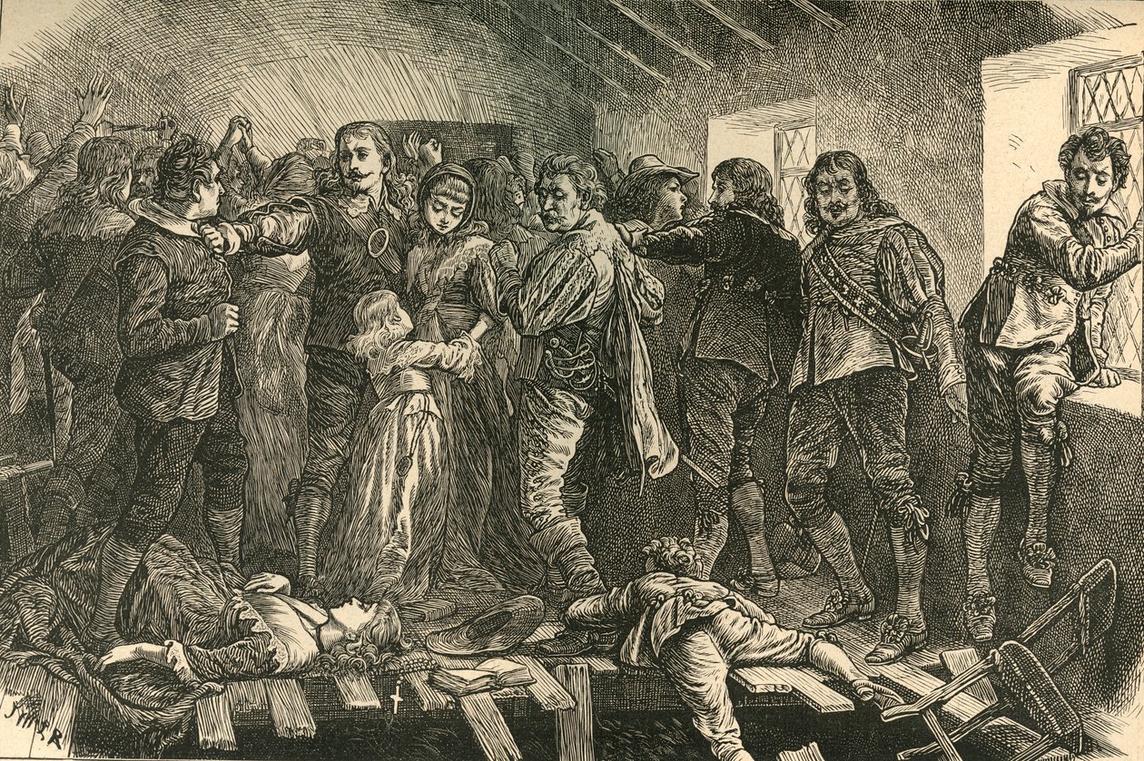Crollo della cappella a Blackfriars, 1623, 1897 da Unbekannt