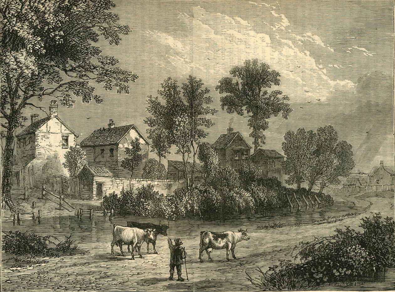 Fattoria nel Regents Park, 1750, c1876 da Unbekannt
