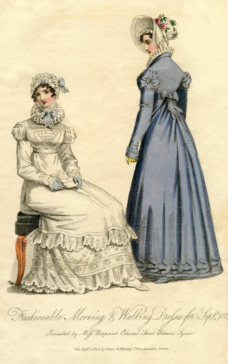 Abiti da mattina e da passeggio alla moda di settembre 1823 da Unbekannt