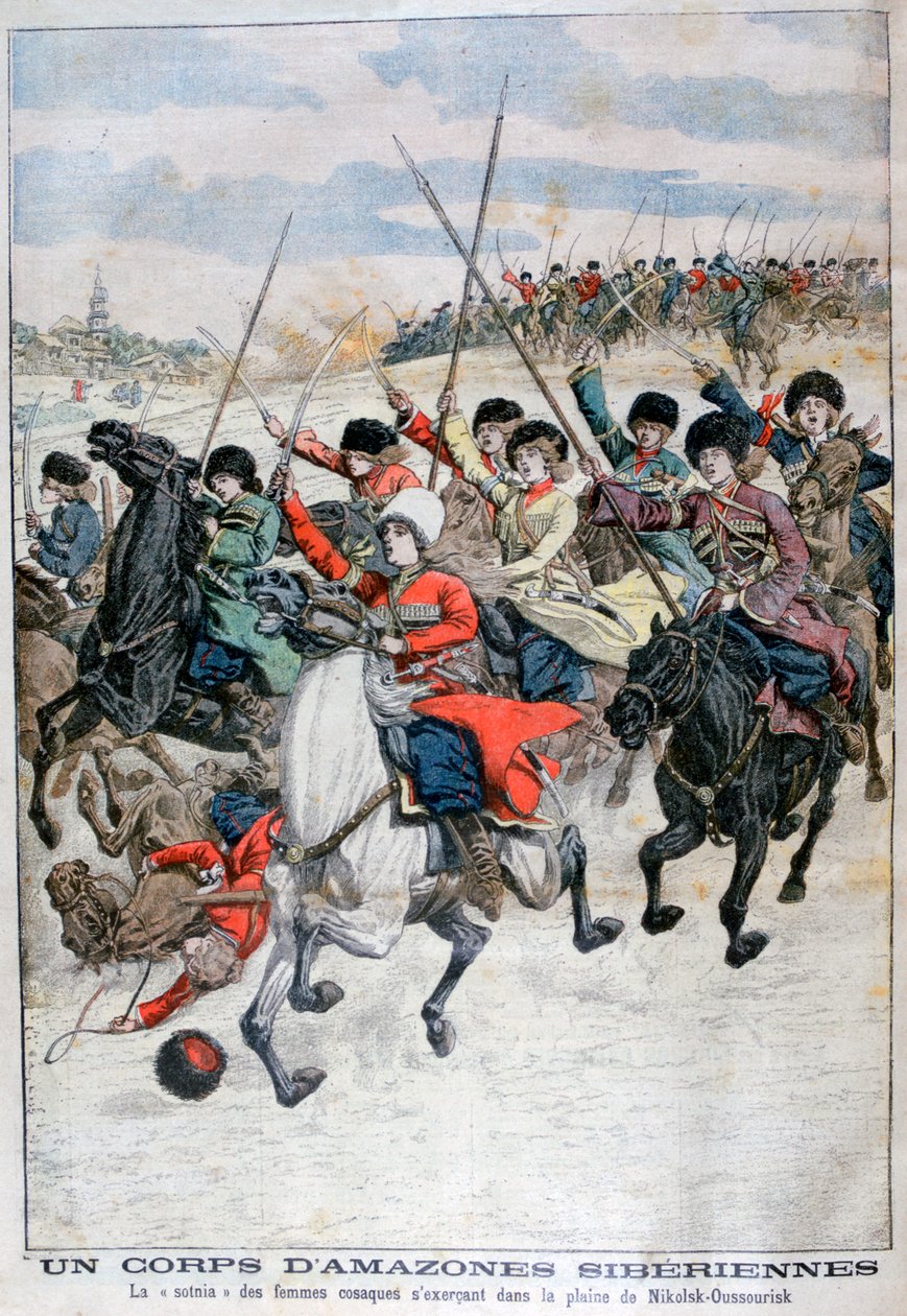 Corpo di cavalleria femminile cosacco siberiano, Guerra Russo-Giapponese, 1904 da Unbekannt