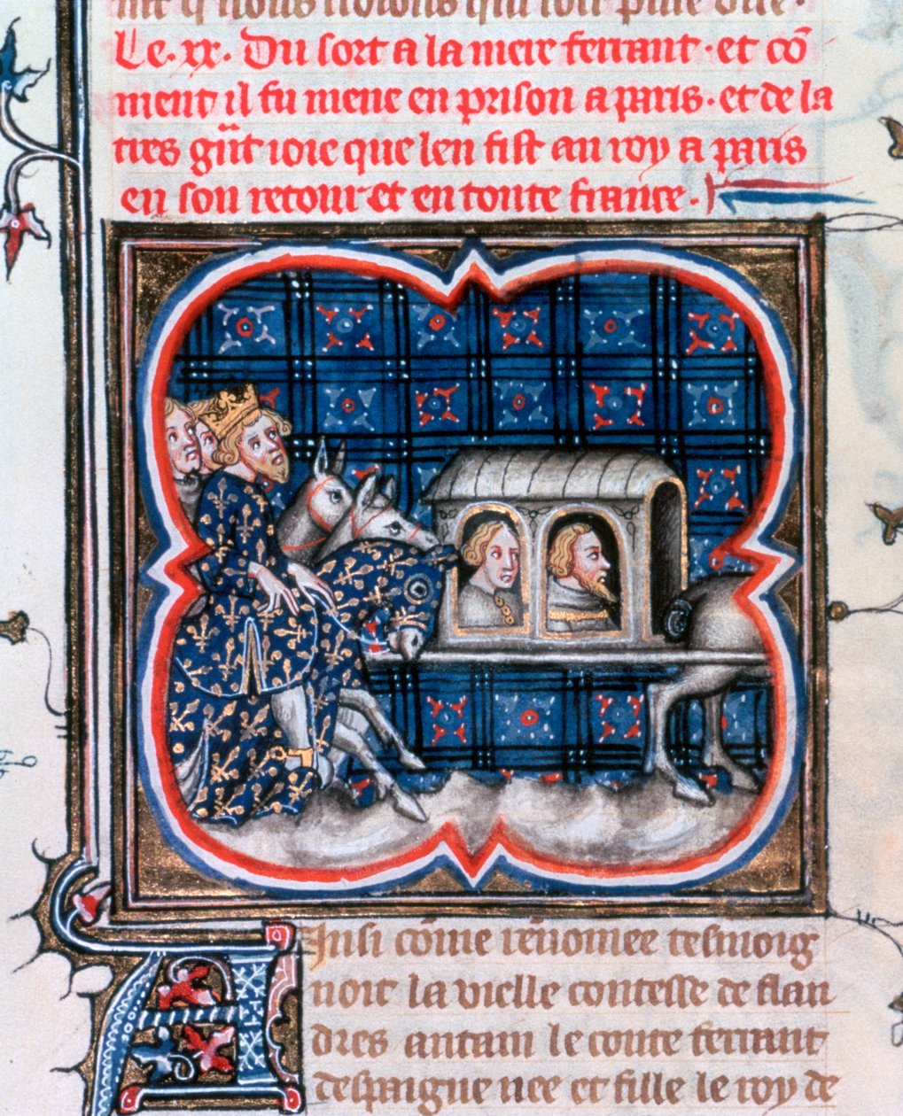 Fernando del Portogallo preso prigioniero, c1212, 1375-1379 da Unbekannt