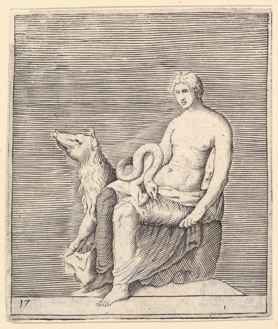 Figura con maiale e serpente, pubblicato ca. 1599-1622 da Unbekannt
