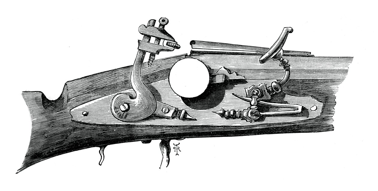 Firelock o snaphance da Haddon Hall, Derbyshire, c1620, c1880 da Unbekannt