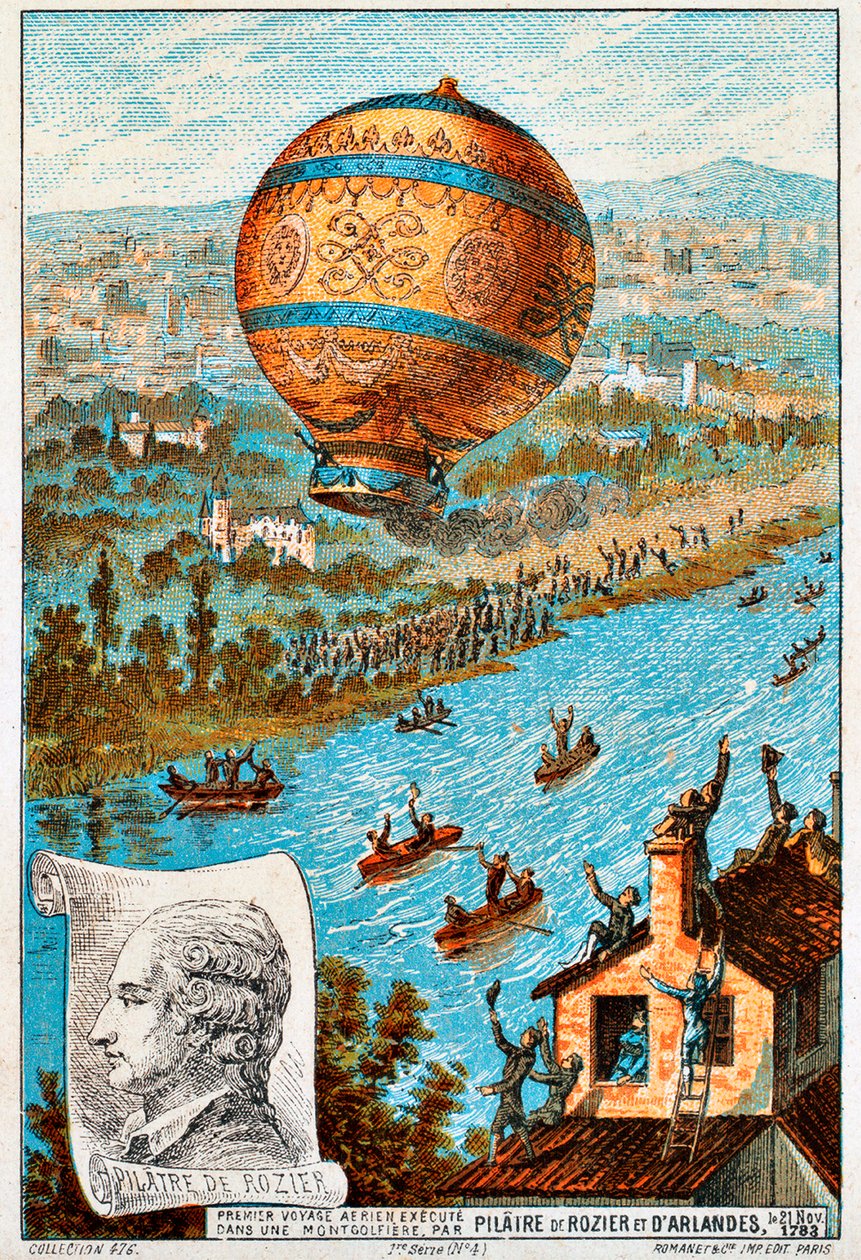 Primo viaggio aereo di Pilâtre de Rozier e d