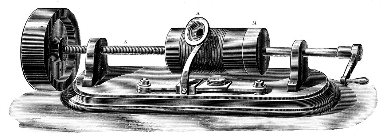 Primo modello del fonografo di Edison c1877 c1880 da Unbekannt