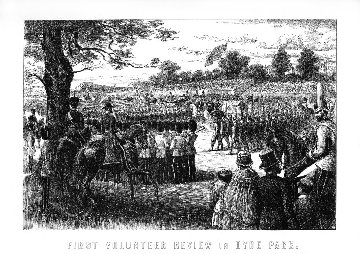 Prima revisione volontaria a Hyde Park, Londra, 1899 da Unbekannt