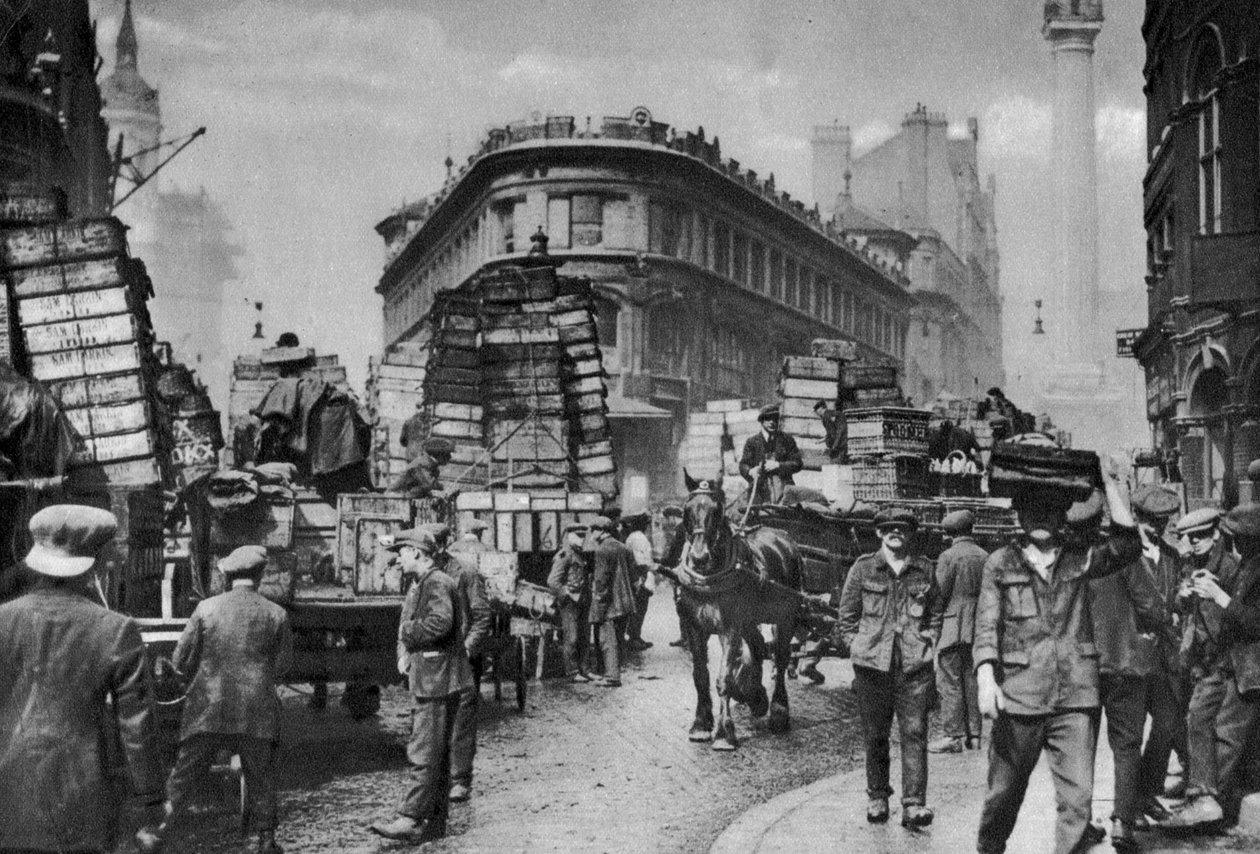 Portatori di pesce a Billingsgate, Londra, 1926-1927 da Unbekannt