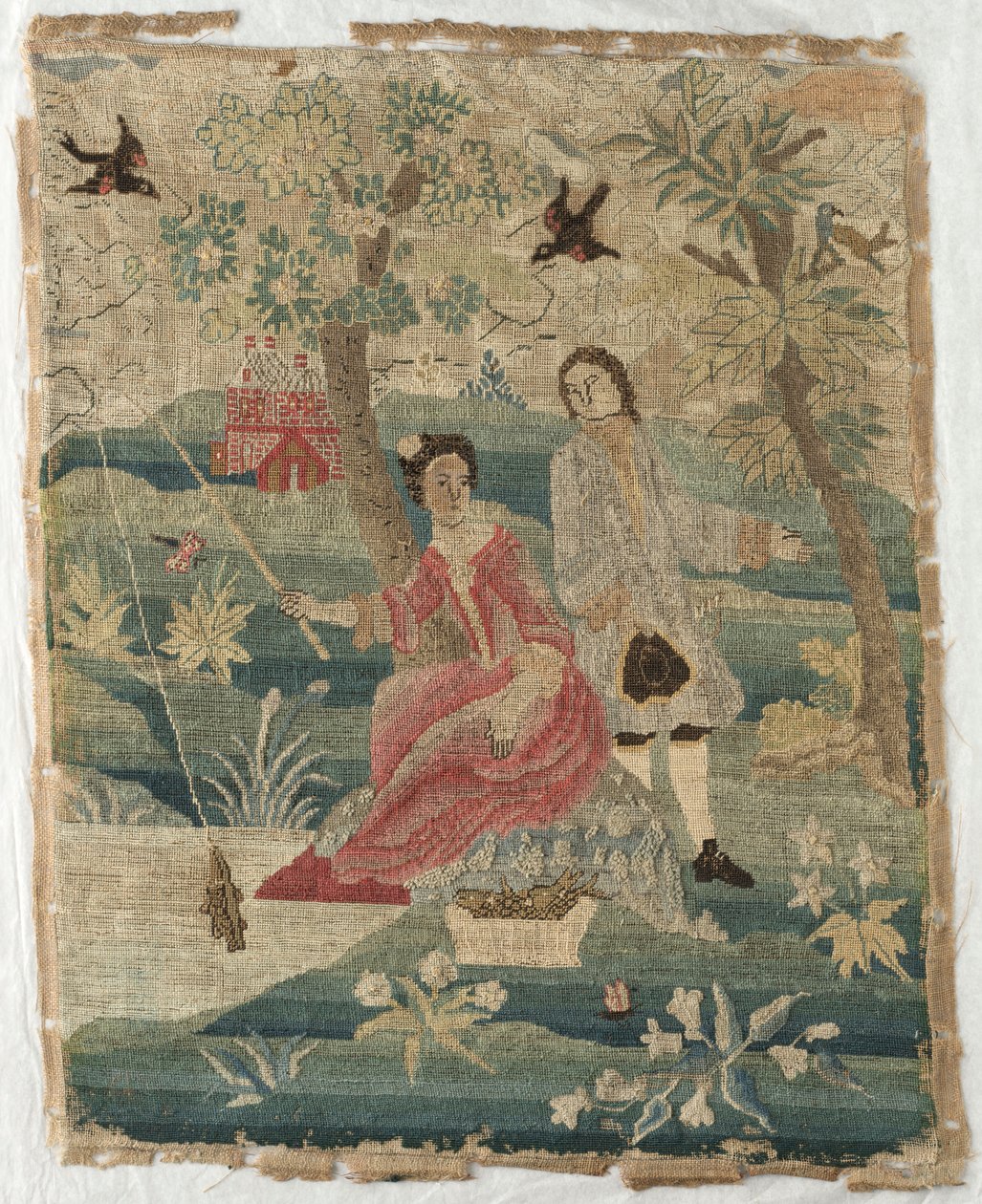 Signora che pesca, 1700s da Unbekannt