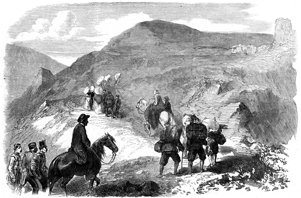 Florence Nightingale visita gli ospedali di capanna a Balaclava, 1855 da Unbekannt