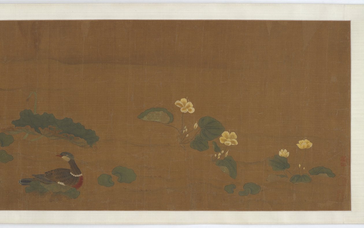 Fiori, anatre e quaglie, XVII secolo da Unbekannt
