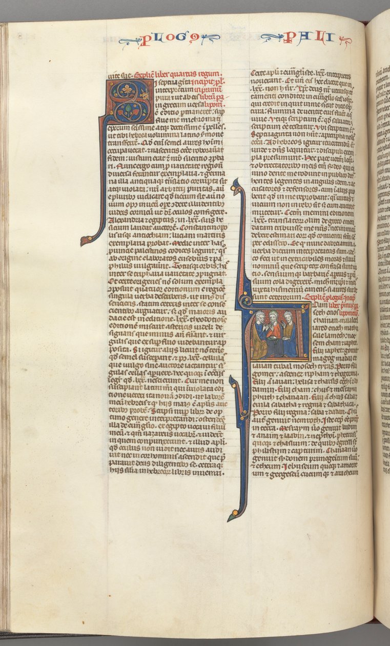 Fol. 148v, Cronache I, iniziale istoriata A, tre discendenti di Adamo, c. 1275-1300 da Unbekannt