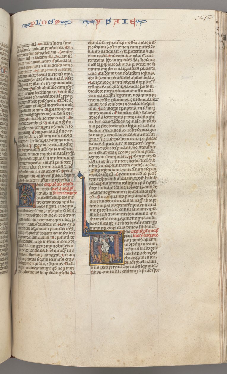 Fol. 273r, Isaia, iniziale istoriata V, il martirio di Isaia, c. 1275-1300 da Unbekannt