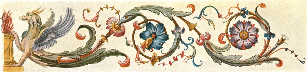 Disegno del bordo del fogliame, Germania, 1928 da Unbekannt