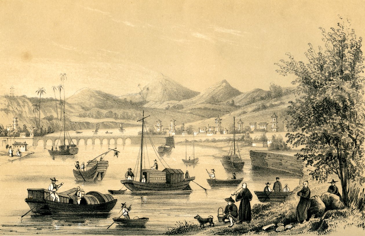 Foo Choo Foo, uno dei cinque porti aperti dal recente trattato al commercio britannico, 1847 da Unbekannt