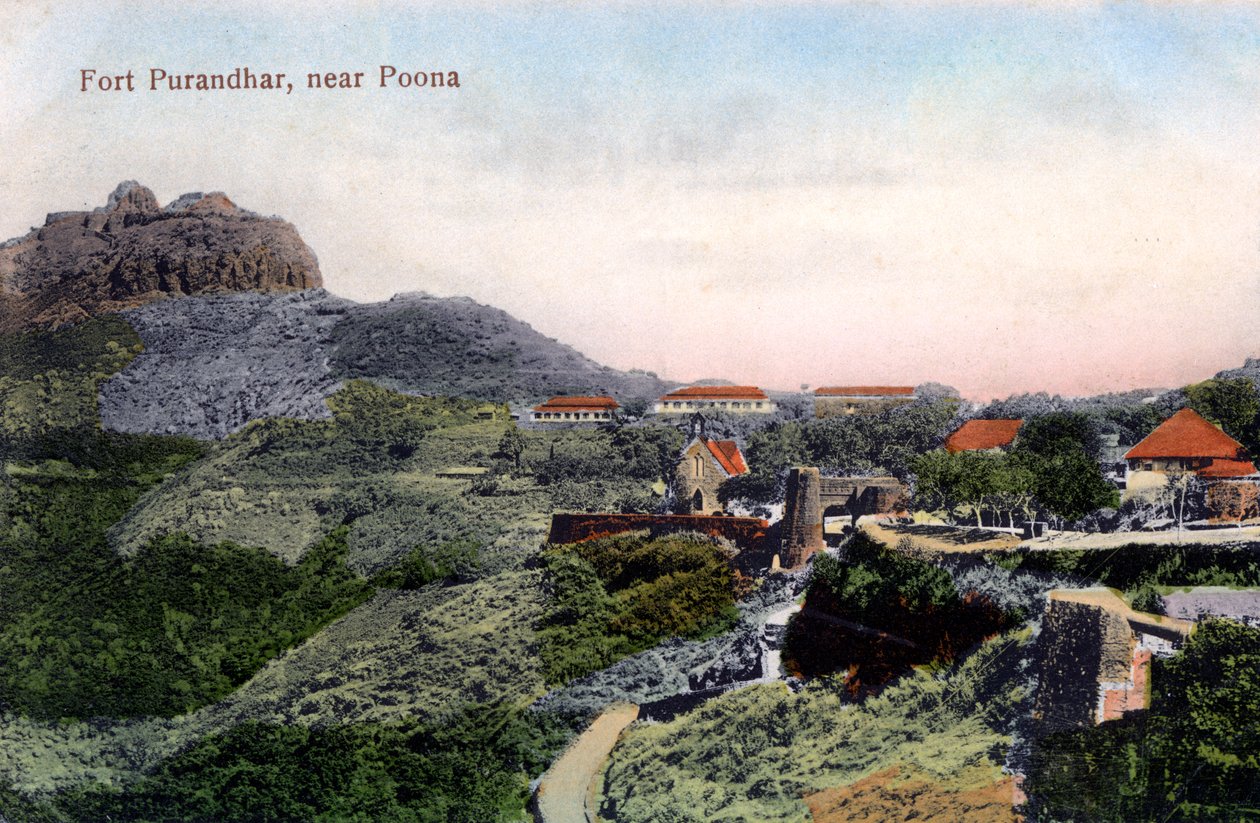 Forte Purandhar, vicino Pune Poona, India da Unbekannt