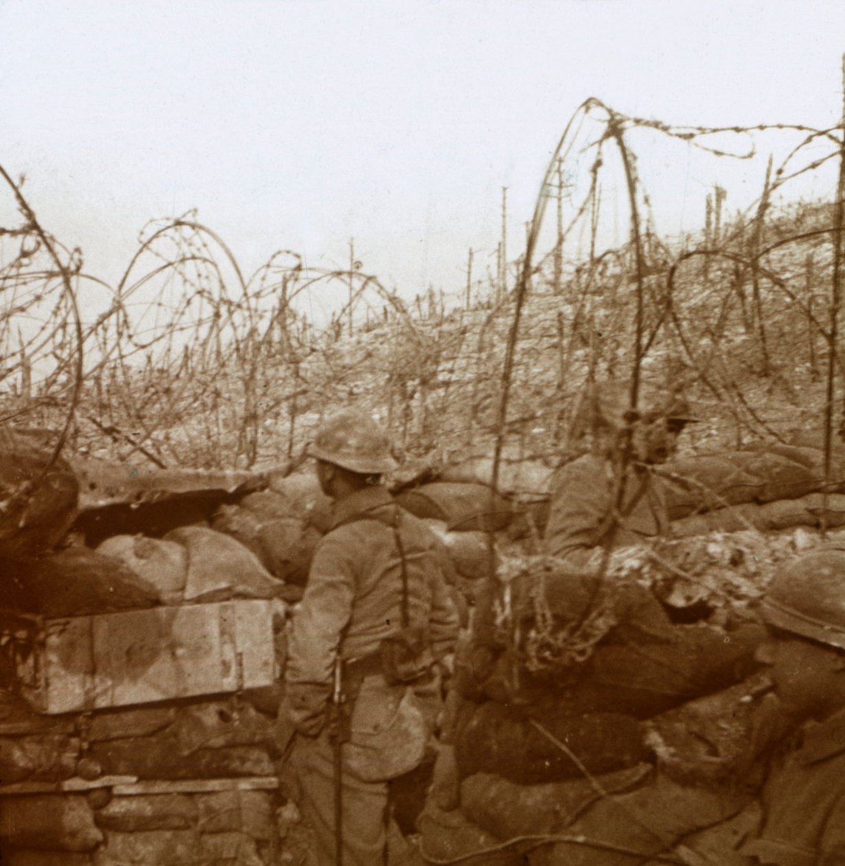 Trincea Fosse Froide, Champagne, Francia settentrionale, c1914-c1918 da Unbekannt