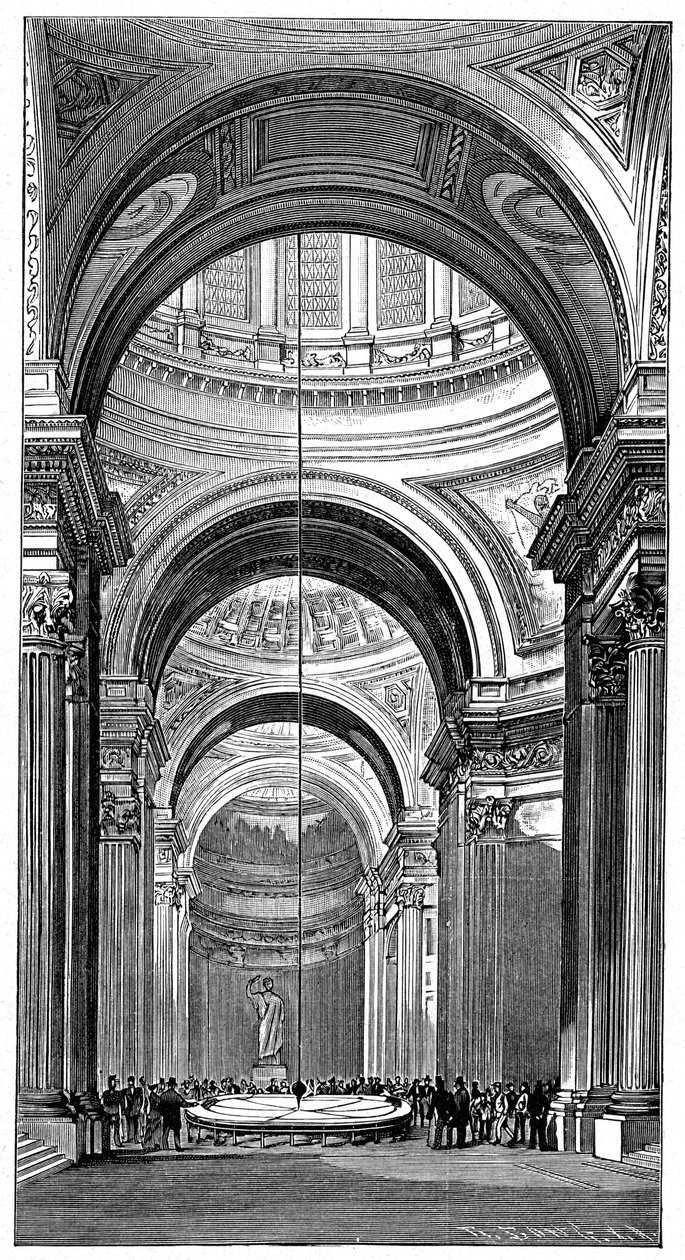 Il pendolo di Foucault nel Panthéon, Parigi, 1851, 1900 da Unbekannt