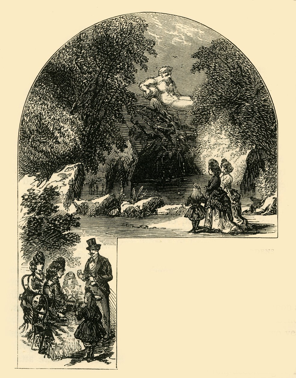 Fontana nei Giardini del Surrey, c. 1878 da Unbekannt