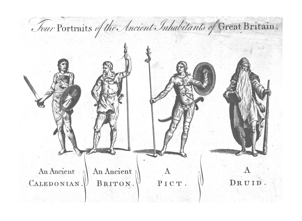 Quattro ritratti degli antichi abitanti della Gran Bretagna, c1780 da Unbekannt