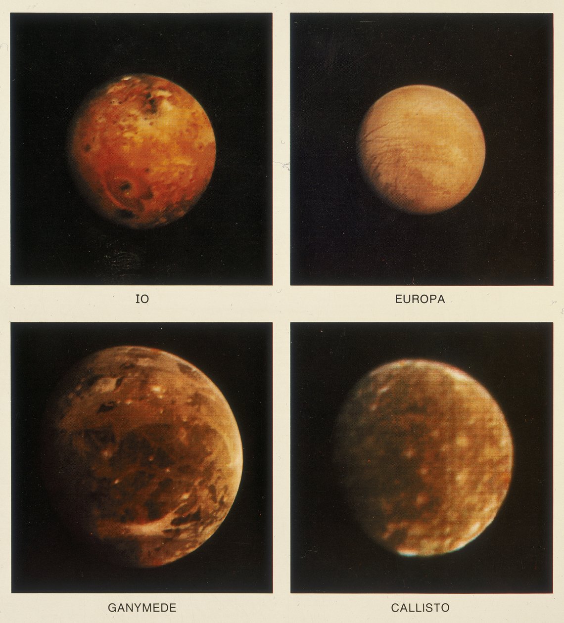 Quattro lune di Giove. Io, Europa, Ganimede e Callisto, 1979 da Unbekannt