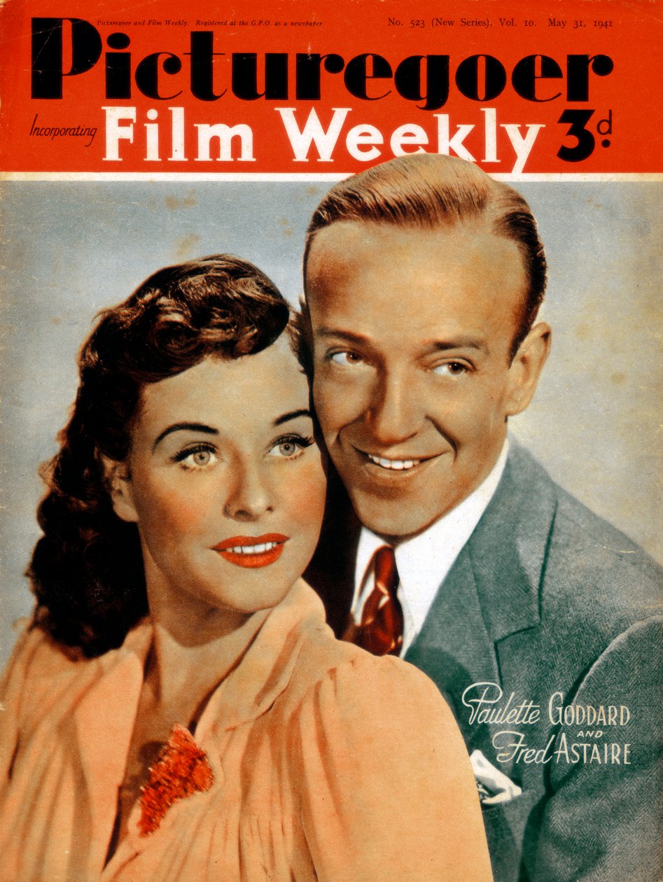 Fred Astaire 1899-1987 e Paulette Goddard 1910-1990, attori, 1941 da Unbekannt