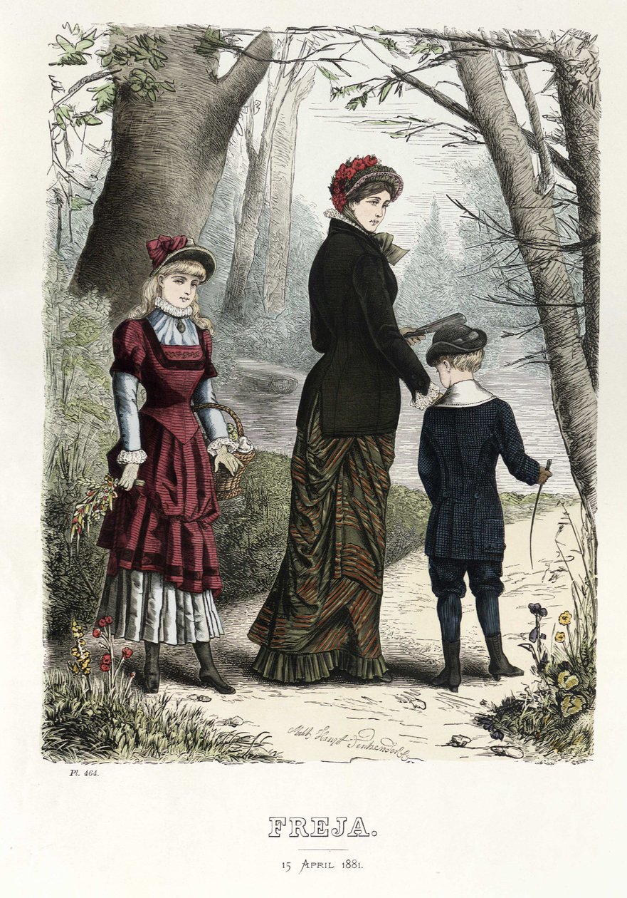 Freja rivista illustrata di moda scandinava 1881, illustrazione n. 8 da Unbekannt
