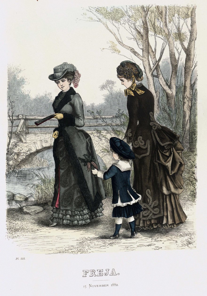 Freja rivista illustrata di moda scandinava 1882, illustrazione n. 21 da Unbekannt