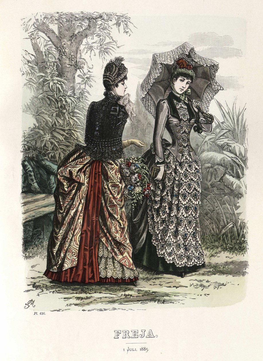Freja rivista illustrata di moda scandinava 1885, illustrazione n. 13 da Unbekannt